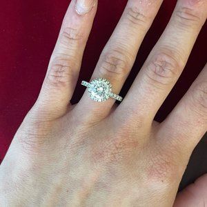 2 carat Verragio ring 14K white gold size 5